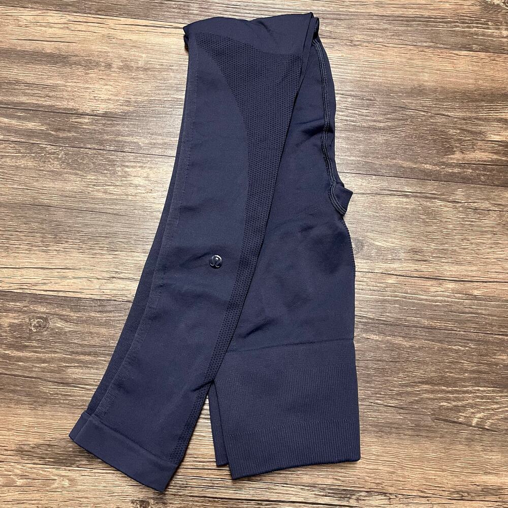 Lululemon Zone In Tight Navy Blue Sz 4 High Rise Leggings 27” Active Compression - Picture 7 of 13